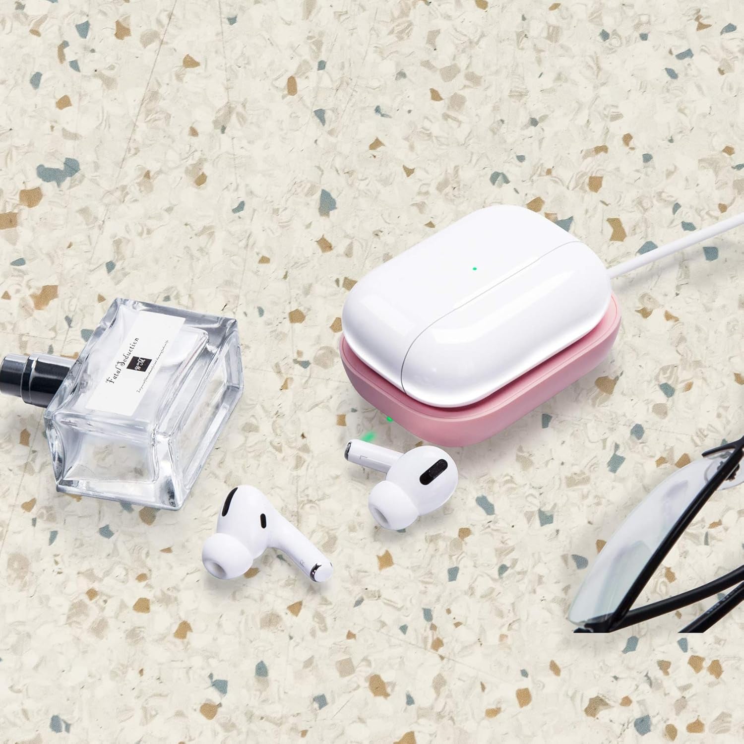 For Airpod Charger, Designed Wireless Charger for Airpods 4(Anc)/3Rd/2Nd Gen, for New Airpod Pro 3 (2025)/ 2Nd Gen, Wireless Earbuds, Slim & Compact for Travel Home Office, Pink