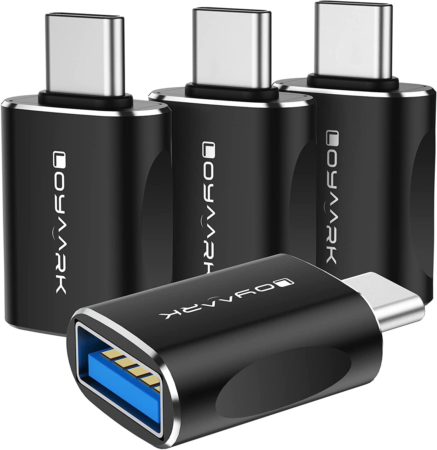 USB C to USB 3.0 Adapter 4 Pack, USB C Male to USB Female Adapter, USB-C to USB-A Adapter, Type C to USB Adapter Compatible with Ipad Iphone Max Airpods 3 Samsung Galaxy and Other Type C Devices Etc